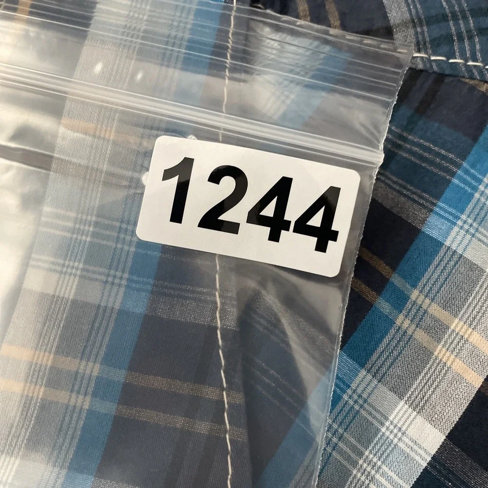True Religion Blue White Yellow Checked Cotton Sawtooth Square Pearl Snap 3XL